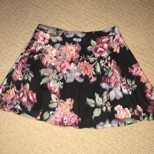 Floral print skater skirt